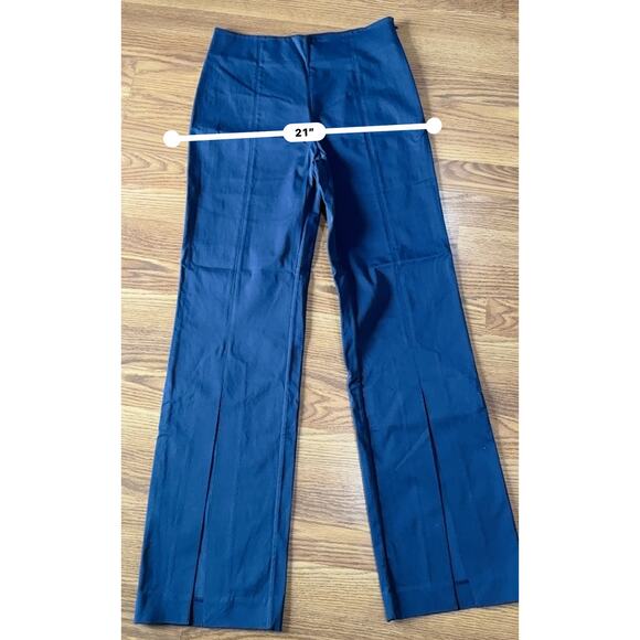 Jonathan Simkhai Chase Front Slit Pants in Midnight size 6/ small - Picture 8 of 14